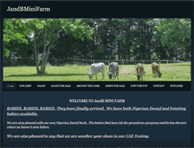 Tablet Screenshot of jandbminifarm.com